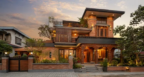 Modern Newari Fusion: Elevation Design Ideas for Urban Nepal