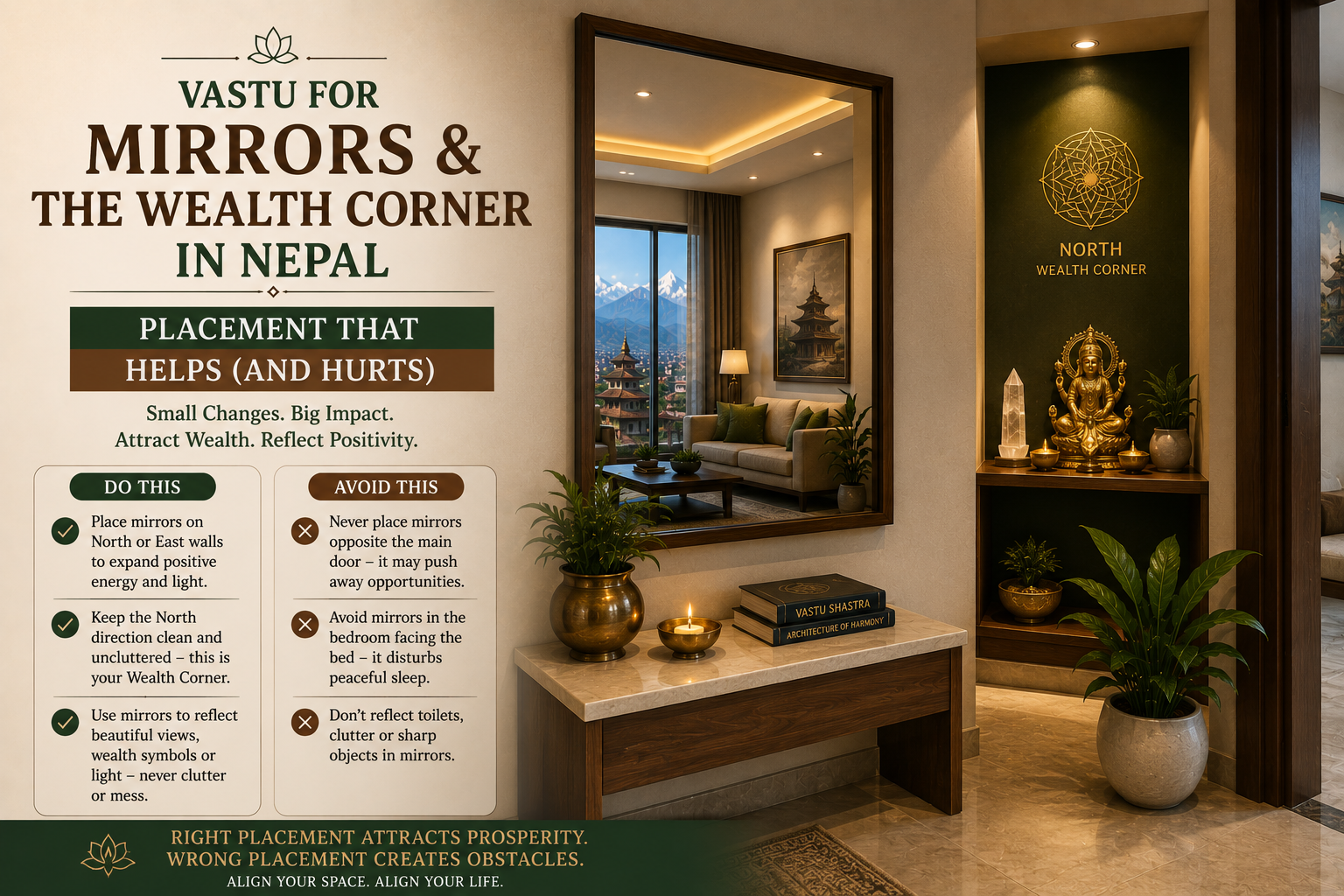 Vastu for Mirrors & the Wealth Corner in Nepal: Placement That Helps (and Hurts)