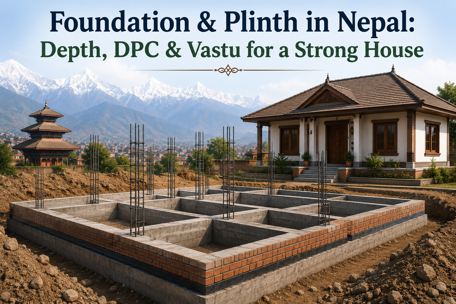 Foundation & Plinth in Nepal: Depth, DPC & Vastu for a Strong House