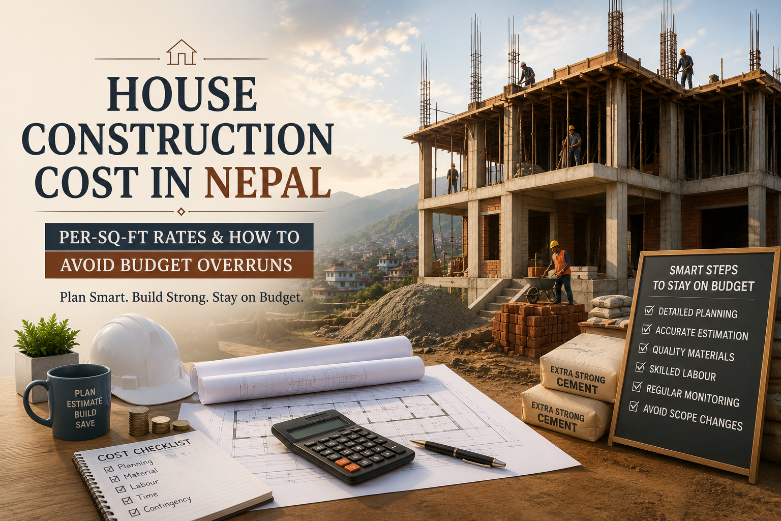 House Construction Cost in Nepal: Per-Sq-Ft Rates & How to Avoid Budget Overruns