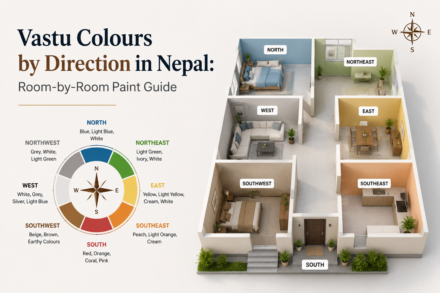 Vastu Colours by Direction in Nepal: Room-by-Room Paint Guide