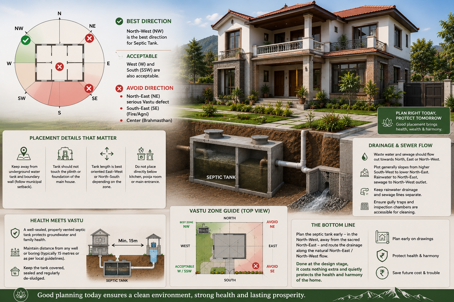 Vastu for Septic Tank & Drainage in Nepal: Correct Direction & Placement