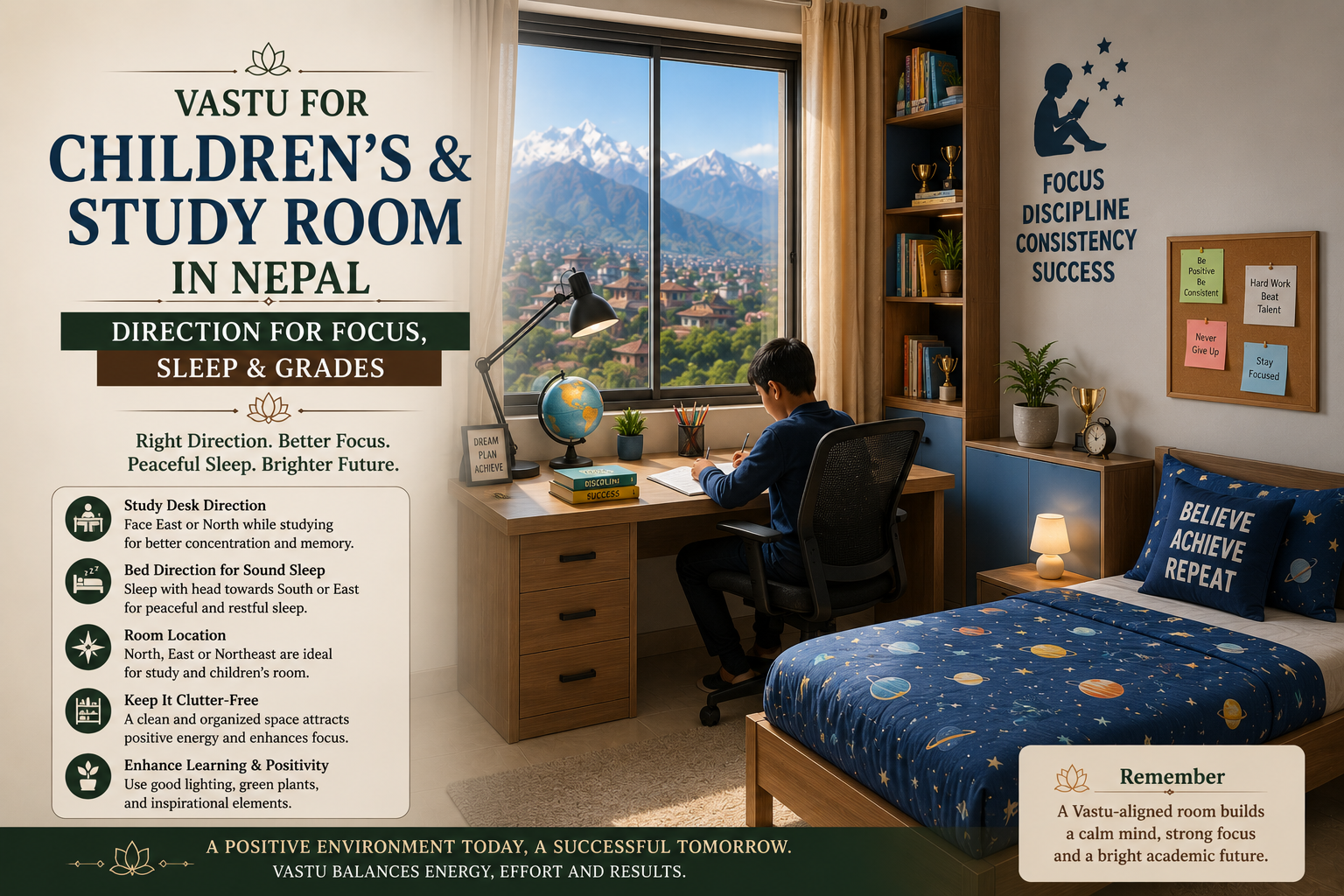 Vastu for Children's & Study Room in Nepal: Direction for Focus, Sleep & Grades