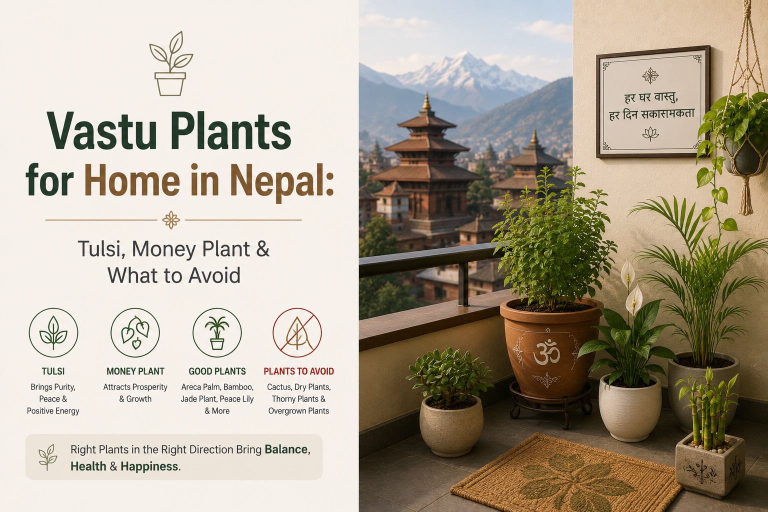 Vastu Plants for Home in Nepal: Tulsi, Money Plant & What to Avoid