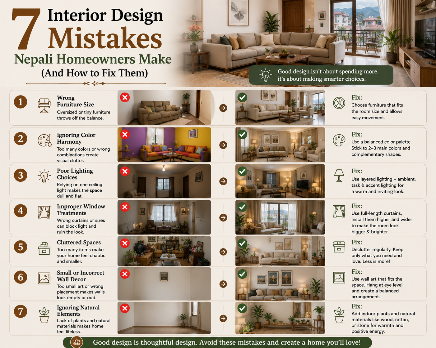 7 Interior Design Mistakes Nepali Homeowners Make (And How to Fix Them)