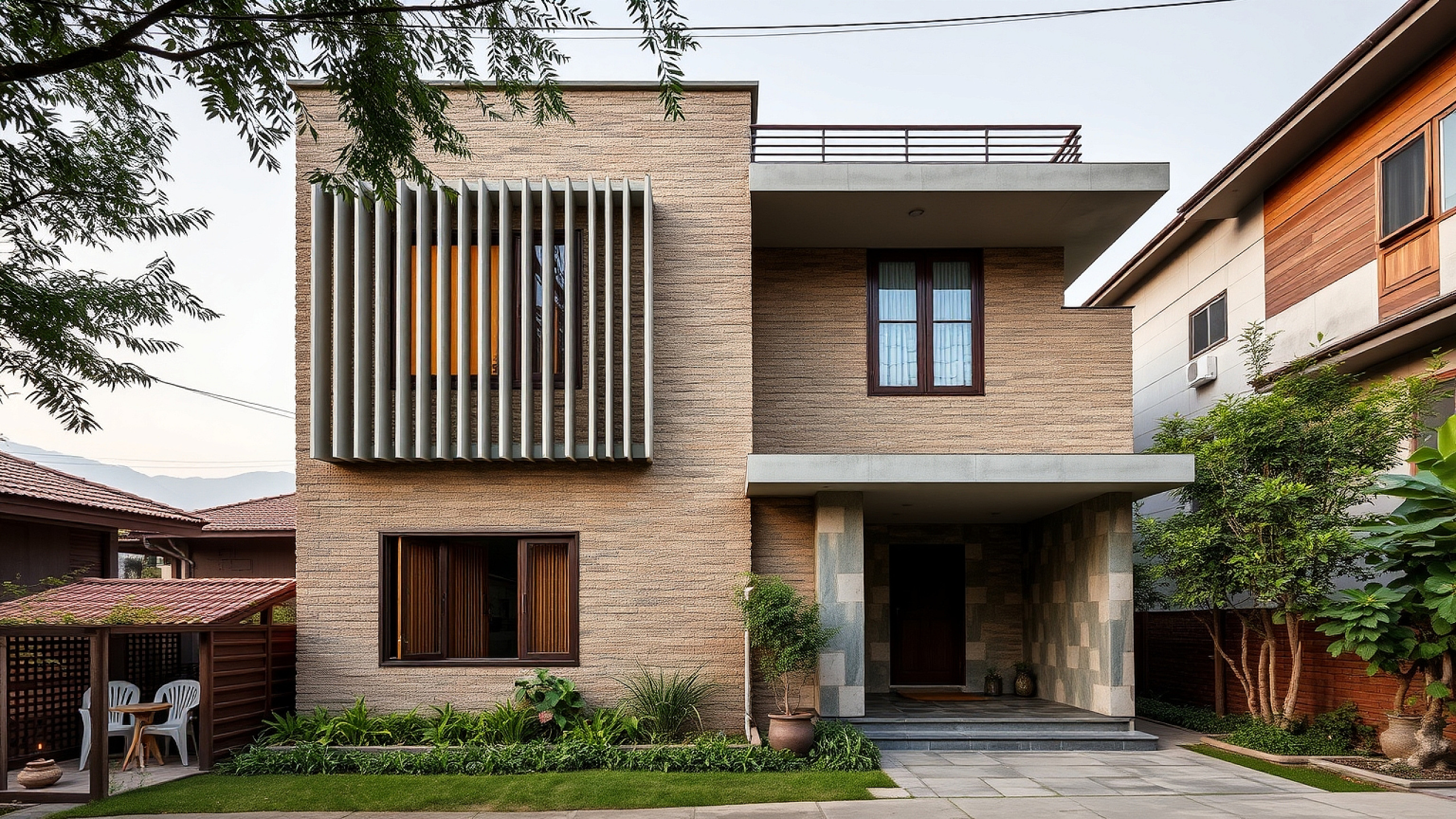 Modernizing the Nepali 'Semi-Pillar' House: Elevation Design Ideas for 4-Anna Plots